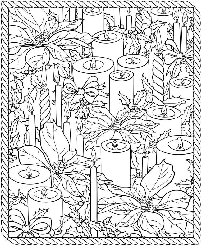 650x791 Christmas Adult Coloring Pages 538319