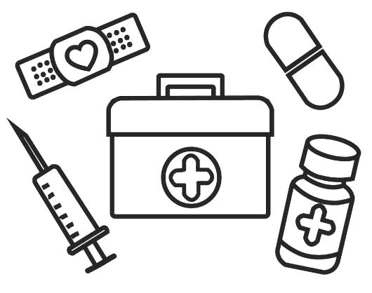 530x418 First Aid Coloring Pages 6 Best Medical Kit And First Aids