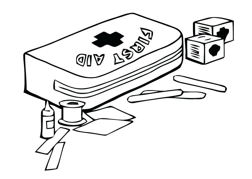 875x620 Band Aid Coloring Page Coloring Page First Aid Kit Band Aid