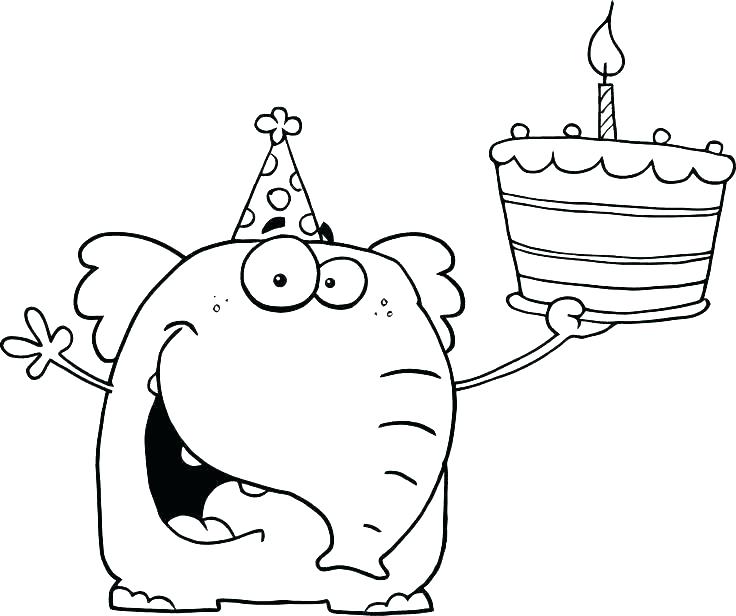 First Birthday Coloring Pages