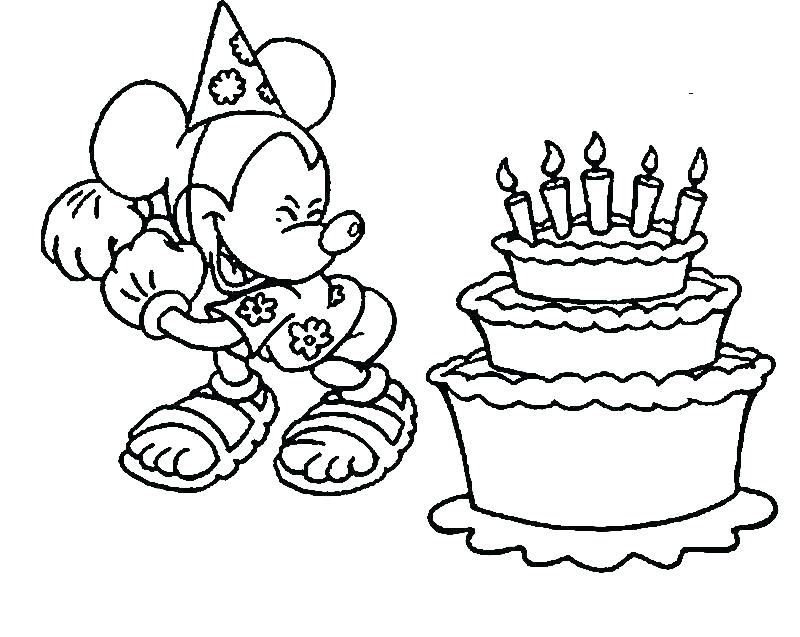 800x637 Minnie Mouse Birthday Coloring Pages Mouse Birthday Coloring Pages