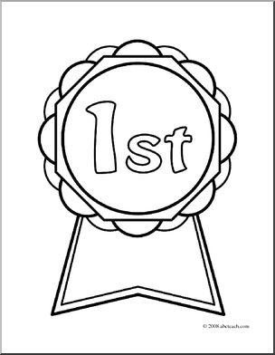 304x392 Clip Art Round 1st (Coloring Page) I Abcteach