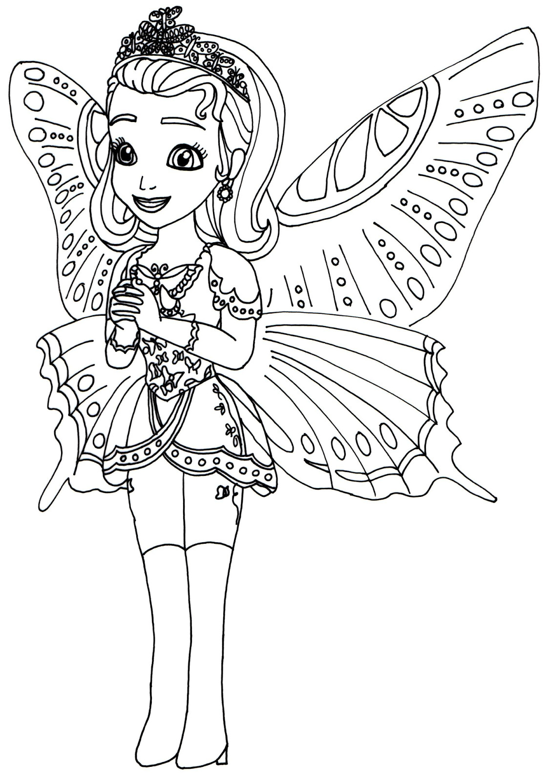 1122x1600 Sofia The First Mermaid Coloring Pages Clover From Adorable