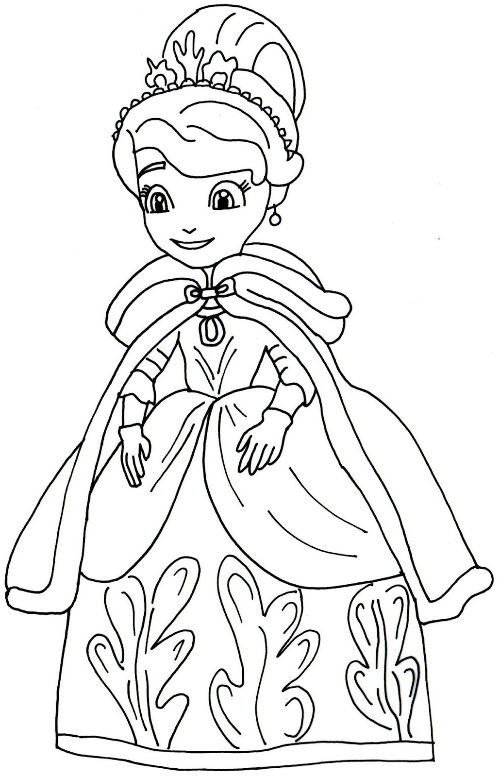 1030x1600 Best Sofia The First Coloring Pages Winter Dress Free 2181