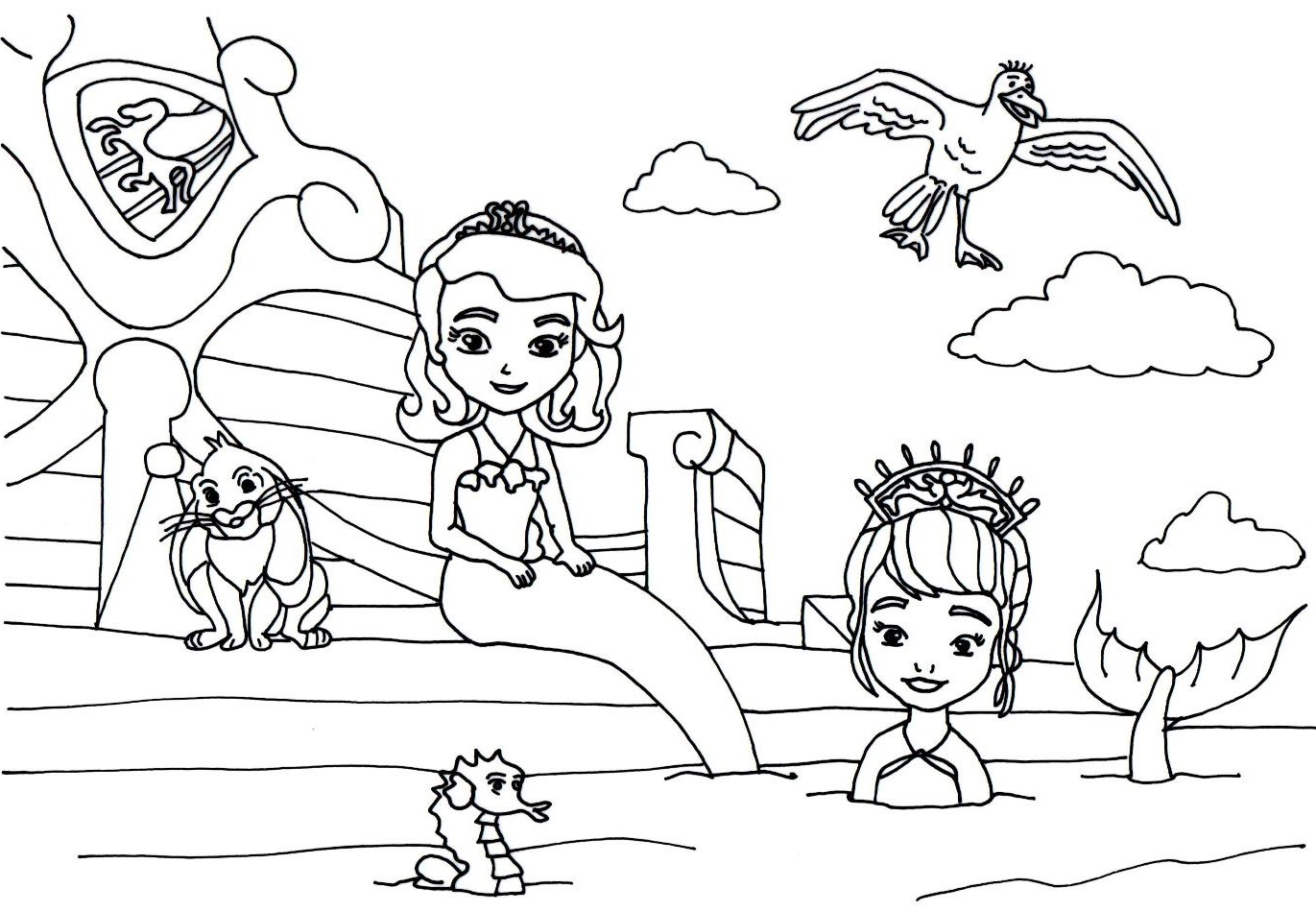 1371x950 Sofia The First Coloring Pages Best Coloring Pages For Kids Sofia
