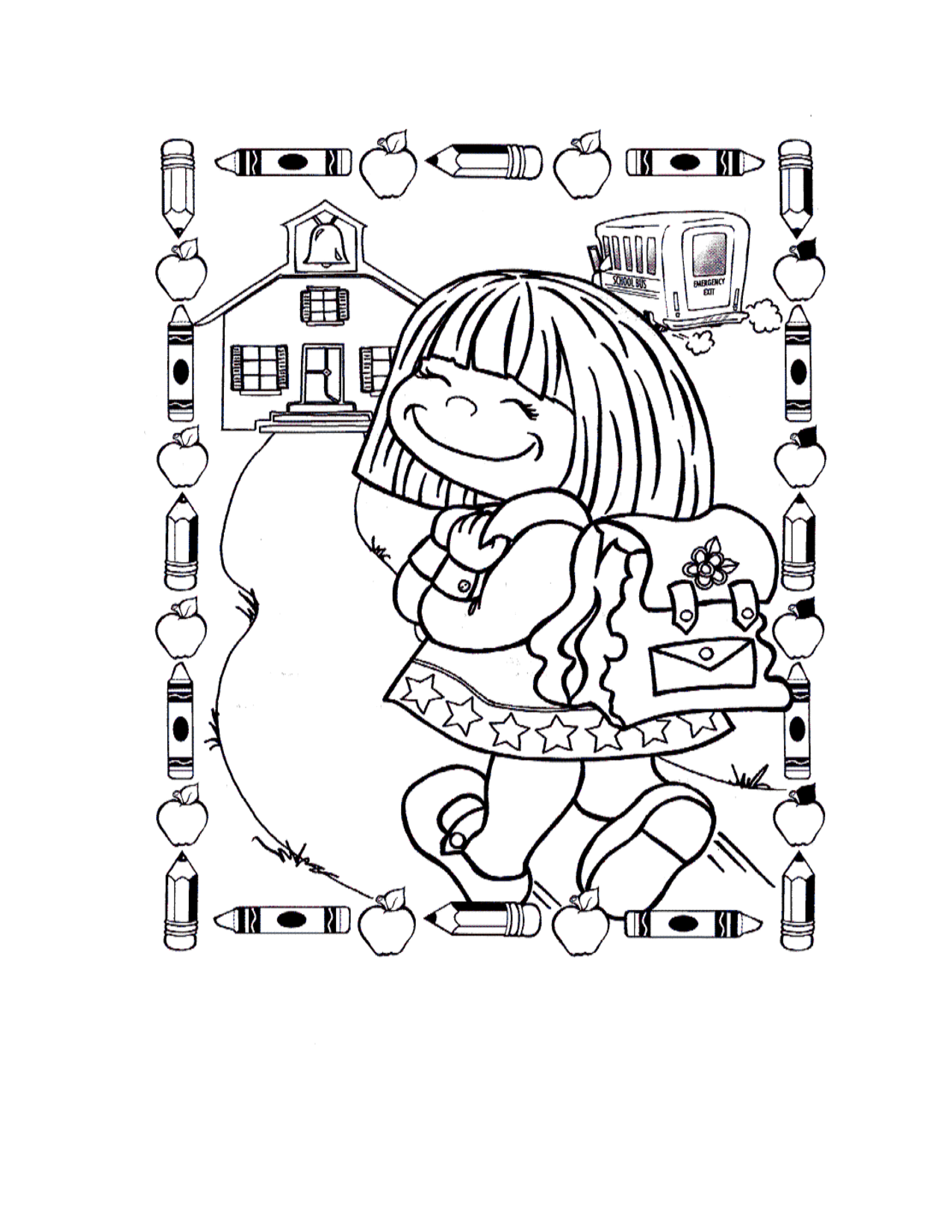 1275x1650 Guaranteed First Day Of School Coloring Pages For Kindergarten