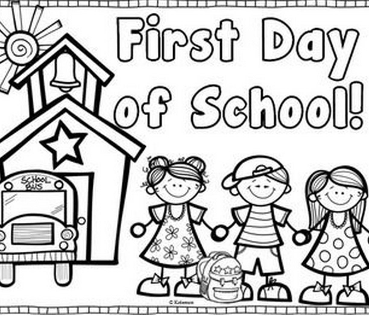 1224x1054 Complete First Day Of Preschool Coloring Pages