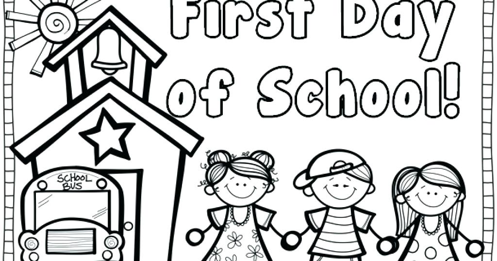 1024x538 First Day Of School Coloring Sheets Kindergarten Page Pages