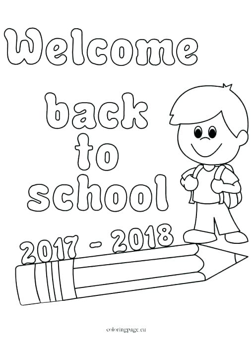508x690 Welcome Coloring Page Welcome Back To School Coloring Sheets