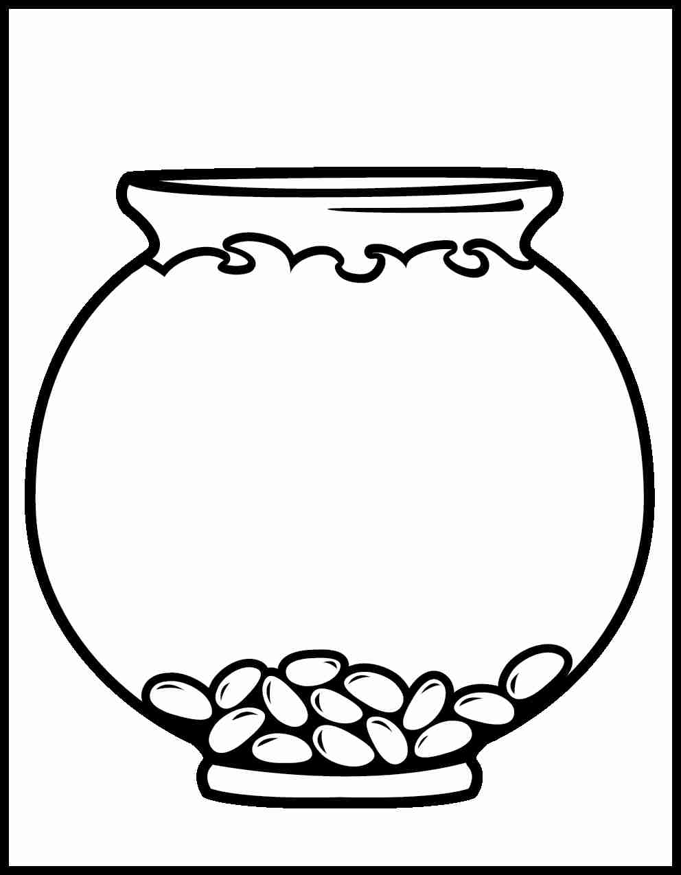 992x1275 Fish Bowl Coloring Page 3