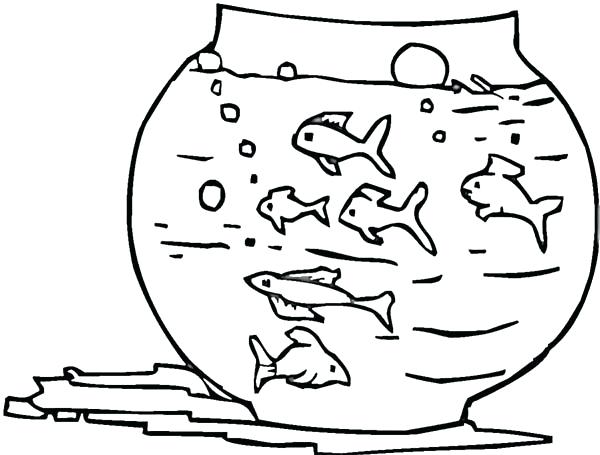 600x455 Fish Bowl Coloring Pages Awesome Fish Bowl Coloring Page Goldfish