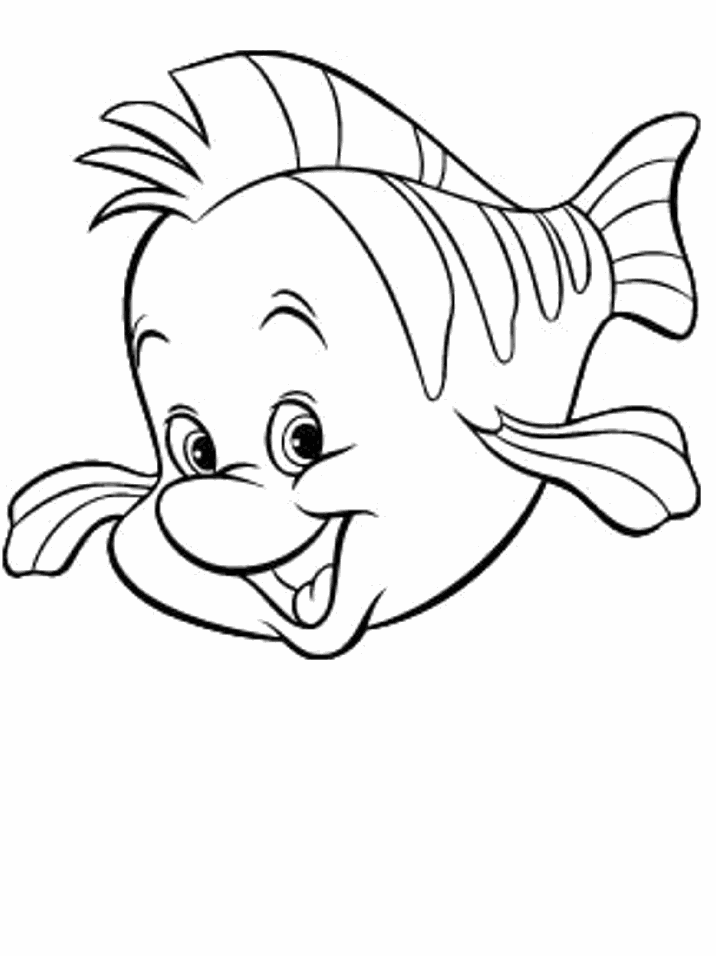 716x956 Flounder And Sebastian Coloring Pages