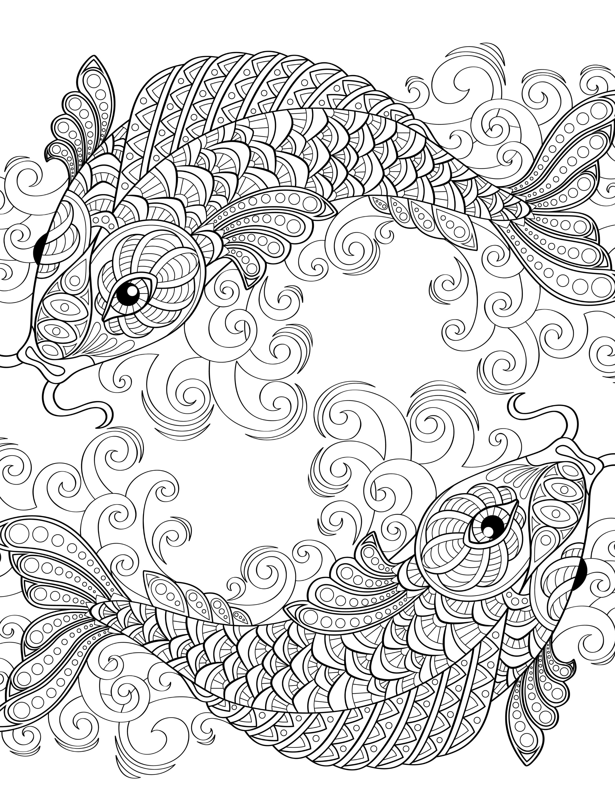 Fish Coloring Pages For Adults