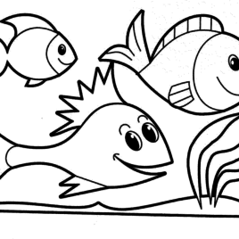 268x268 Fish Coloring Pages Dr Odd Fish Coloring Pages For Preschoolers