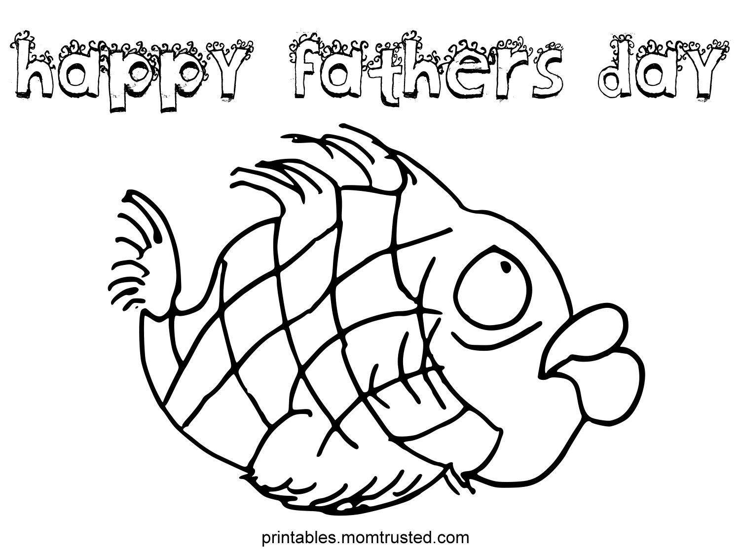 1500x1125 Happy Fathers Day Coloring Pages Father S Fish Page Preschool