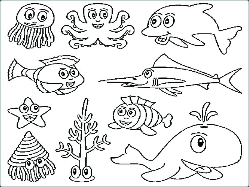 840x630 Ocean Fish Coloring Pages Ocean Fish Coloring Pages Ocean Life