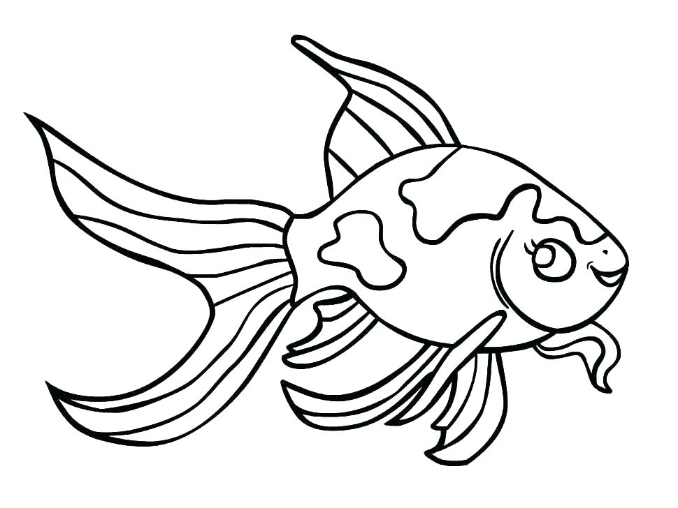 970x728 Fish Color Page Clown Fish Coloring Pages Goldfish Coloring Page