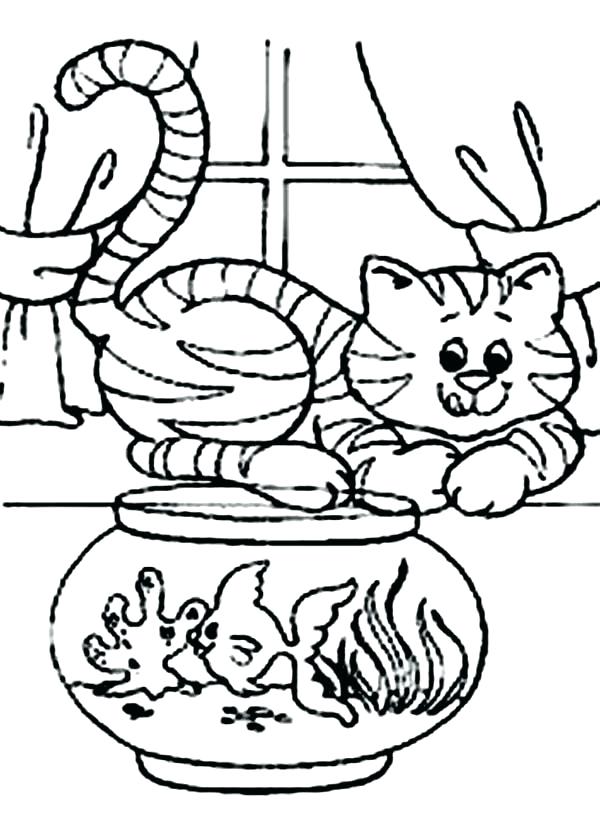 600x840 Fish Tank Coloring Page Piranha Coloring Page Fish Tank Coloring