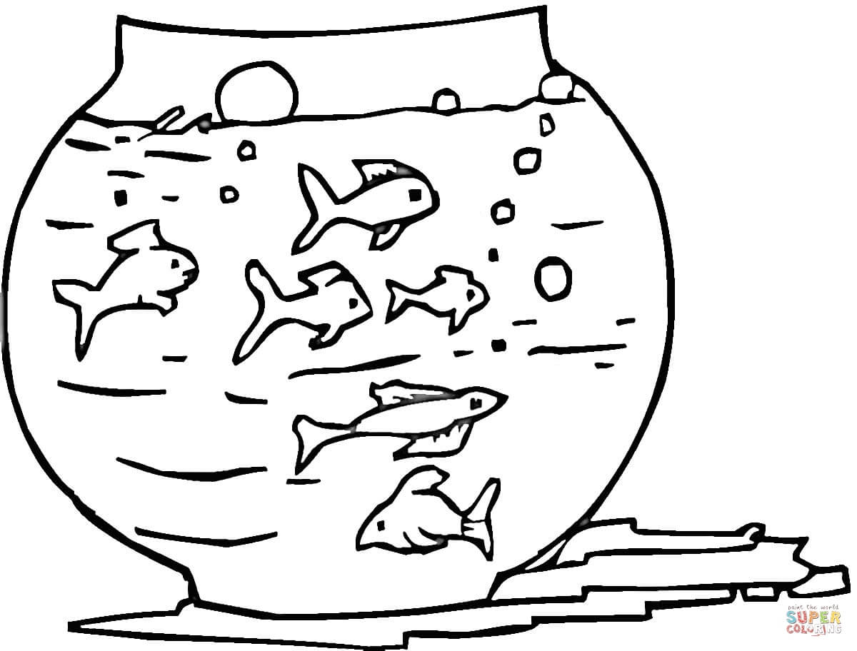 1200x912 Fish Tank Coloring Page Free Printable Coloring Pages Fish Tank