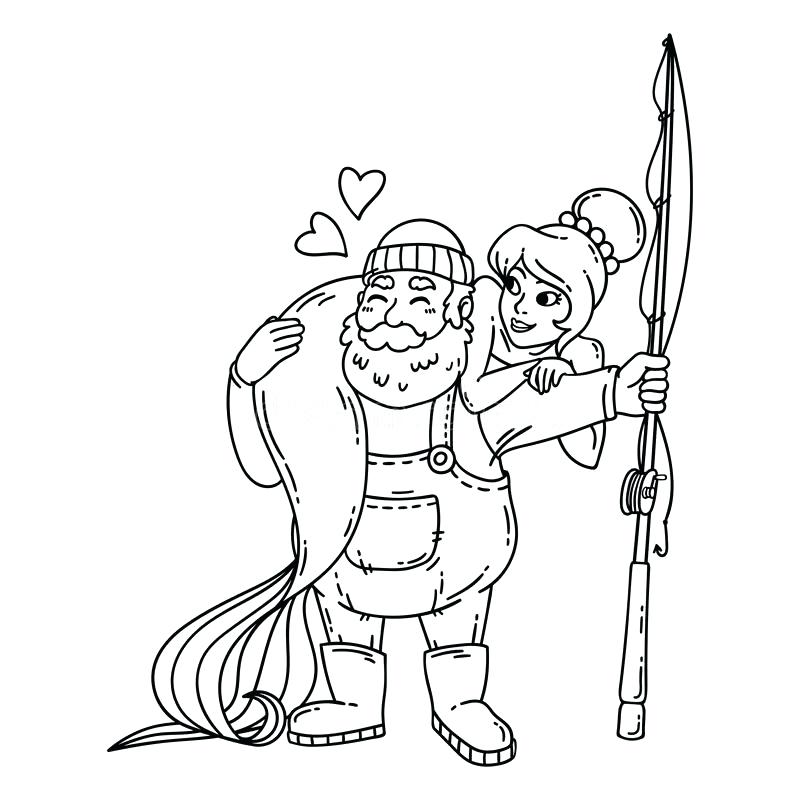 800x800 Fisherman Coloring Pages Coloring Fisherman Colouring Pages