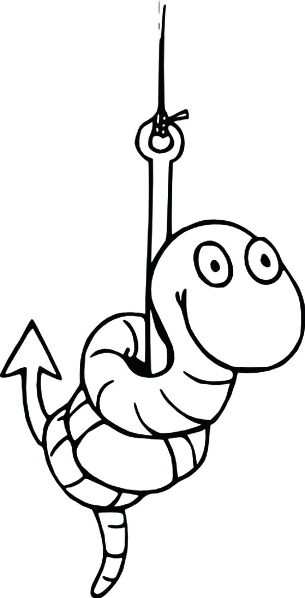 600x1174 Fishing Pole Coloring Page
