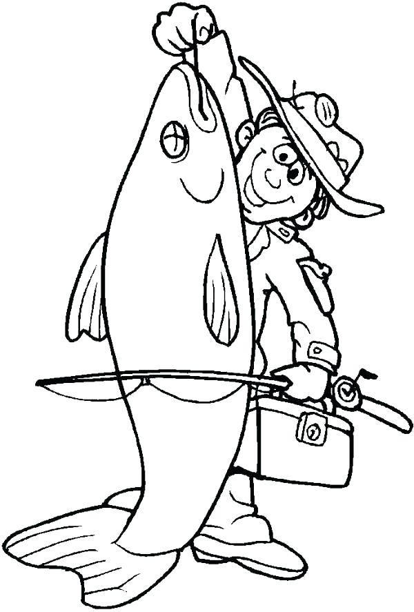 600x887 Fish Color Pages Fish Color Pages Fishing Coloring Page Fisherman