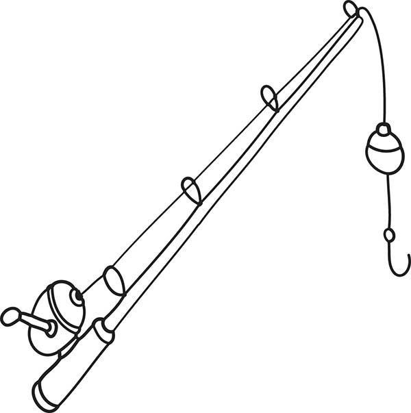 Fishing Pole Coloring Page
