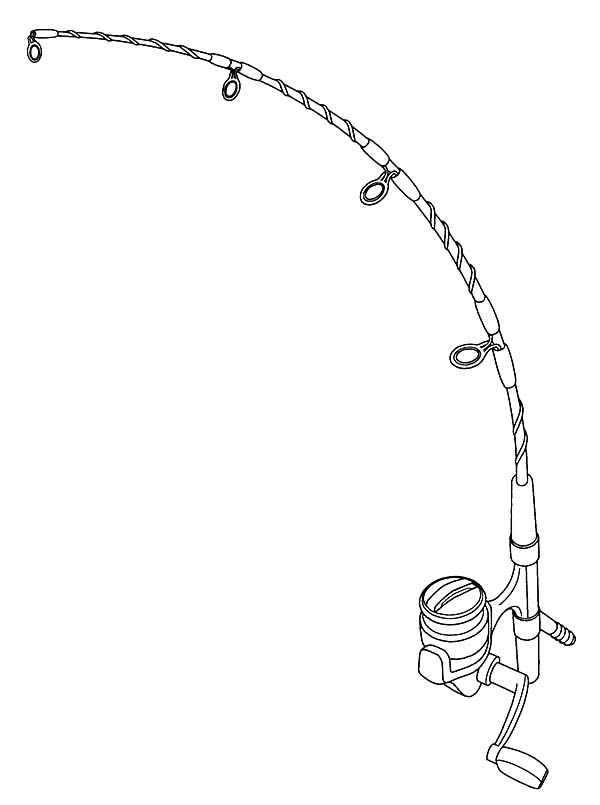 600x805 Fishing Pole Bending Coloring Pages