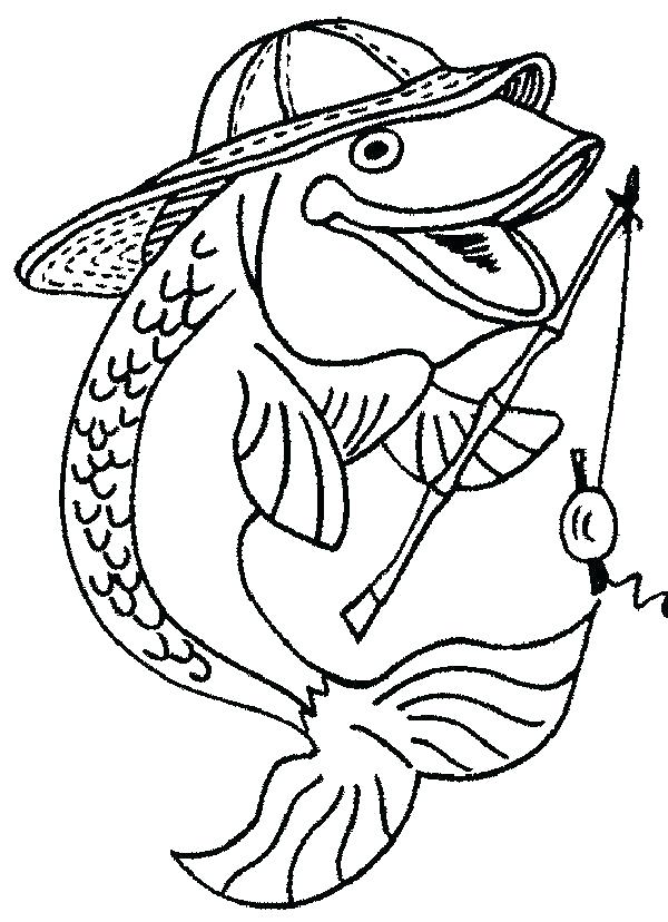 600x828 Free Coloring Pages Fish Fishing Pole Coloring Page Fishing