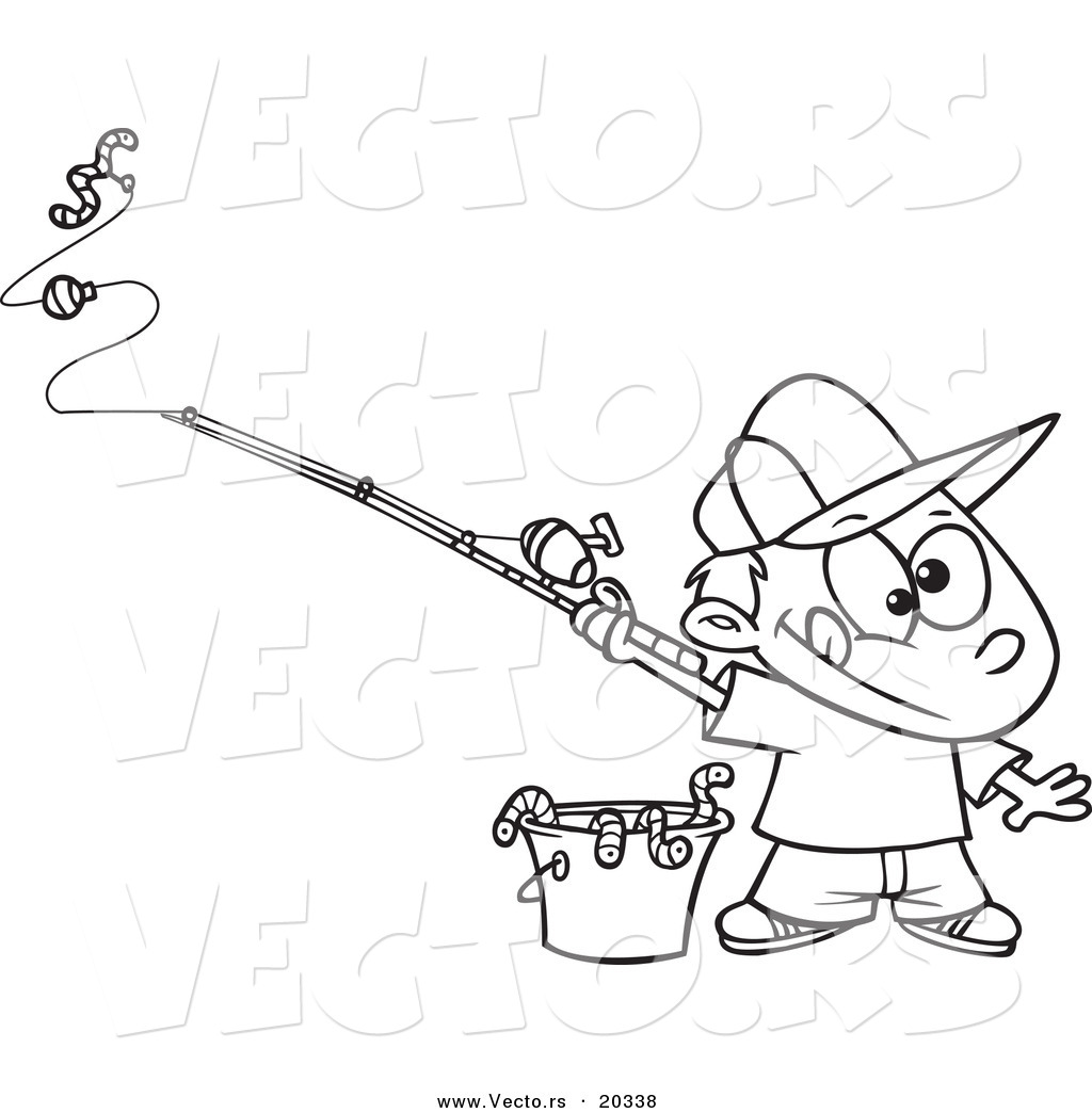 1024x1044 Fishing Pole Coloring Pages Vector Of A Cartoon Fishing, Fishing