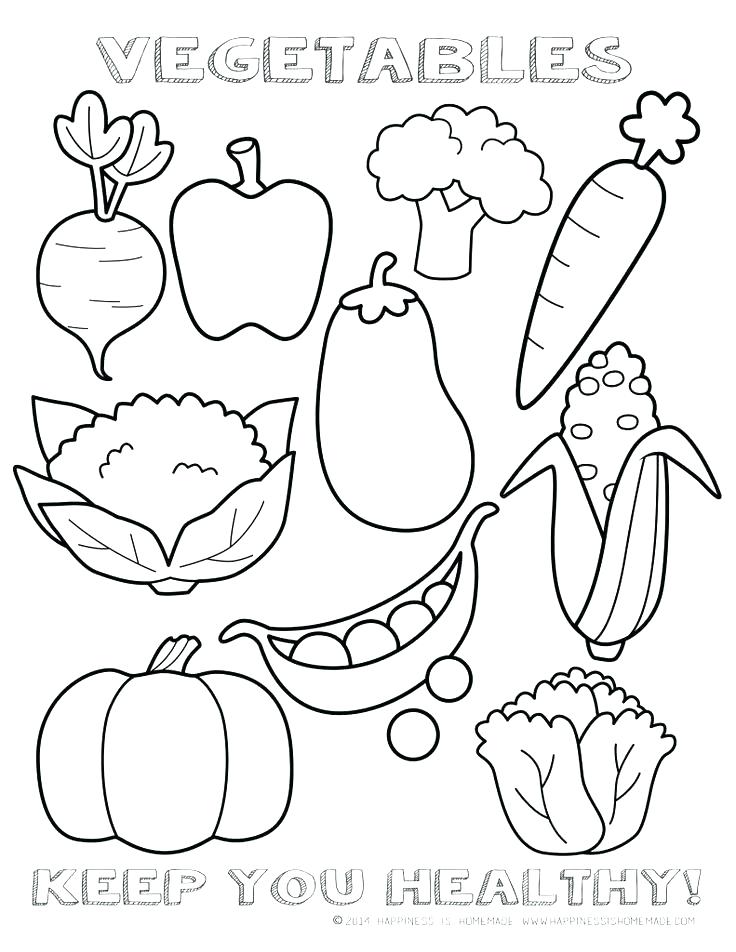 736x952 Fitness Coloring Pages Health Also Healthy Vegetables Page Sheet