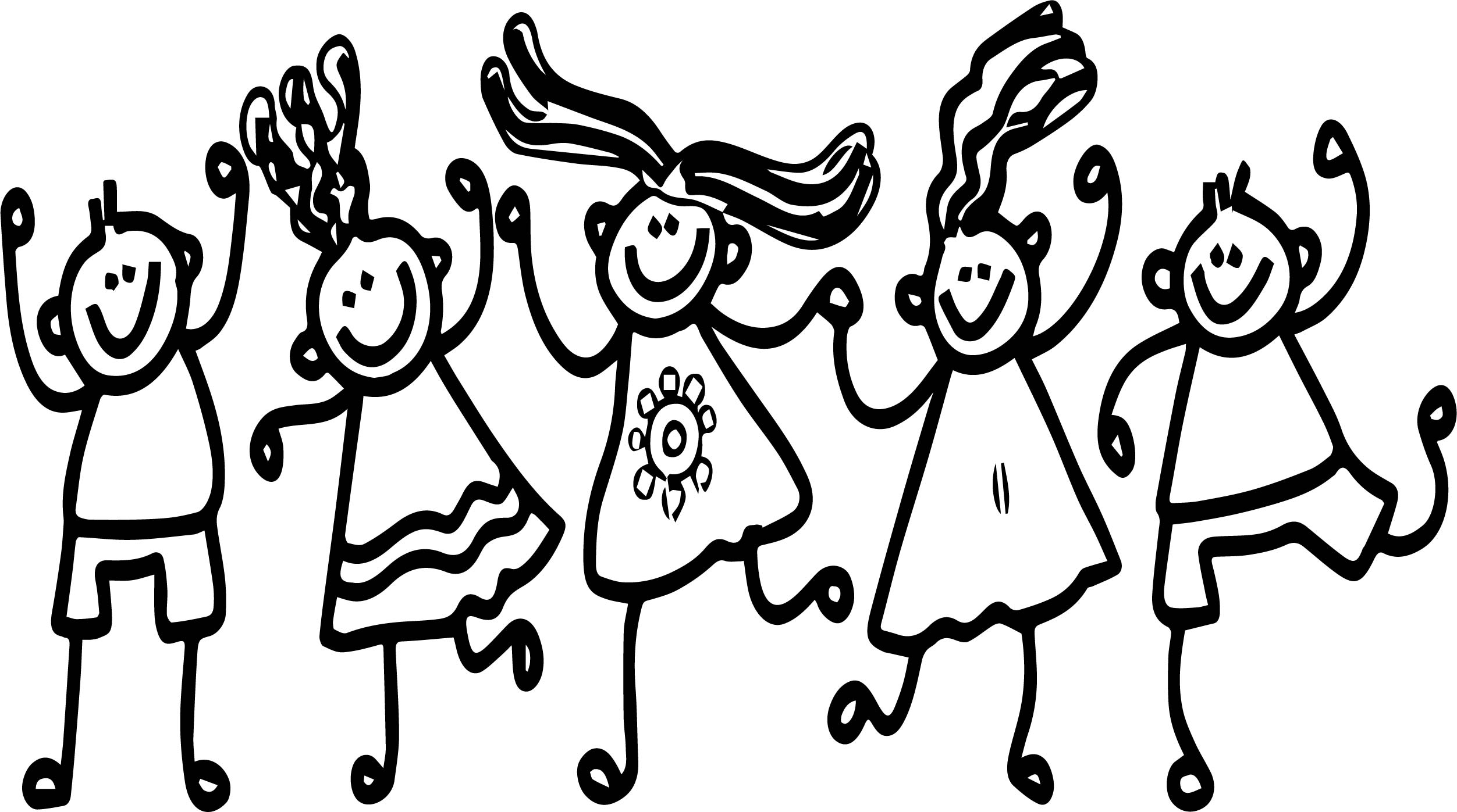 2504x1397 Five Best Friends Coloring Pages Wecoloringpage