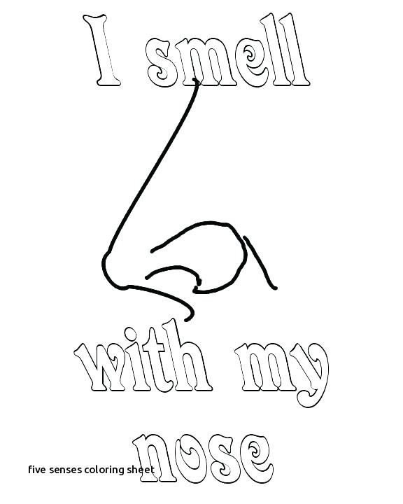 576x720 Five Senses Coloring Pages Large Size Of Five Senses Coloring