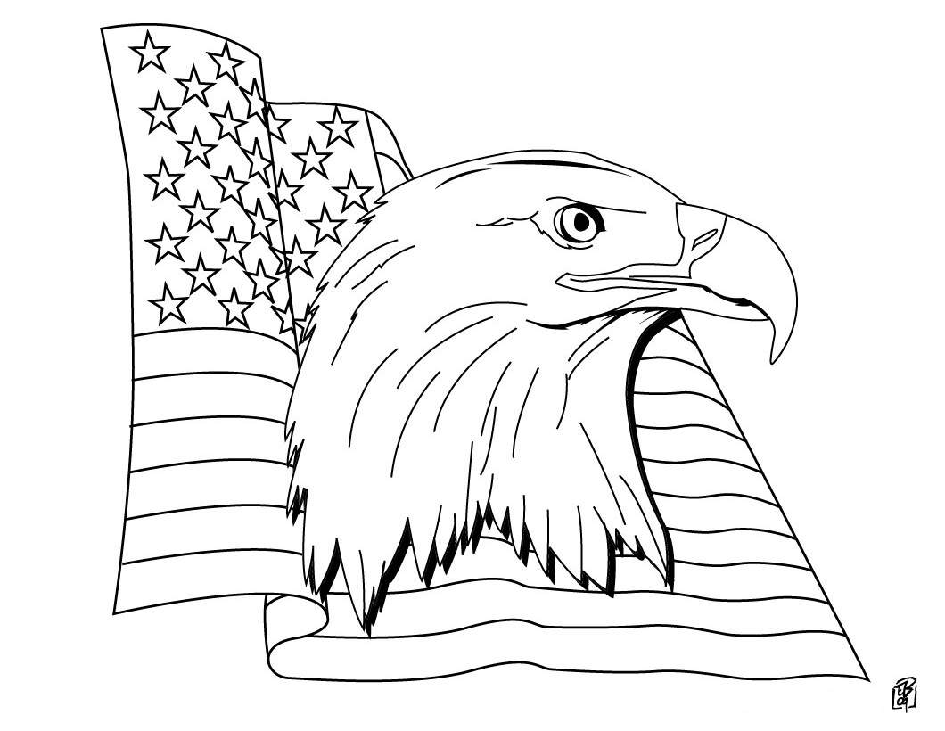 1060x820 American Flag Coloring Pages