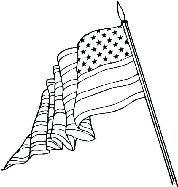 600x630 American Flag Coloring Pages Printable Flag Coloring Page First
