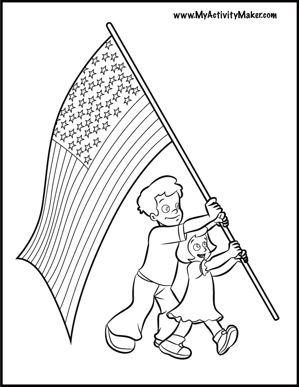 Flag Day Coloring Pages