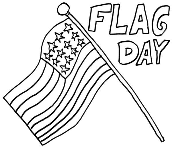 600x538 Flag Day Coloring Pages