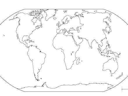 440x330 Coloring Page Of The World Map Of The World Coloring Page Coloring