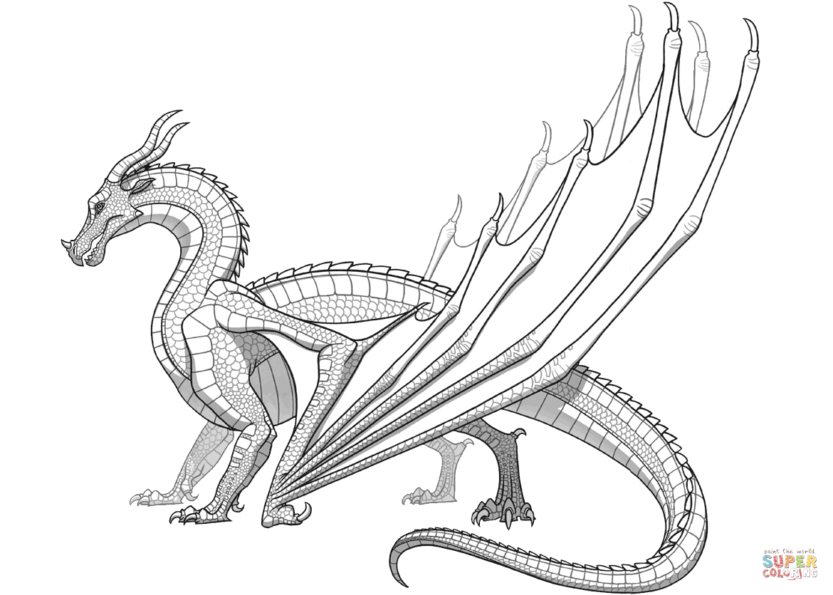 1170x836 Skywing Dragon From Wings Of Fire Coloring Page Free Printable