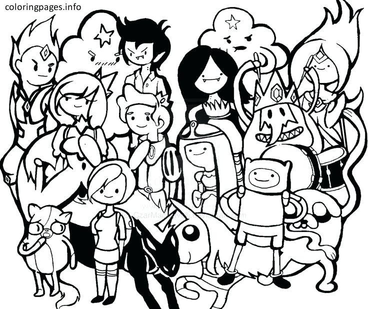 736x618 Adventure Time Coloring Pages New Free At Flame Princess Murs