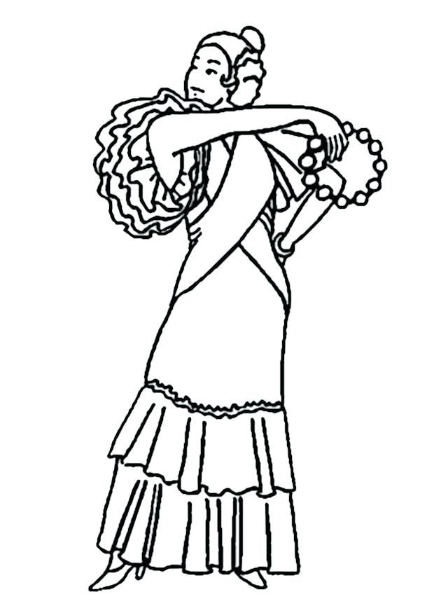 620x875 Flamenco Dancer Coloring Page Download Large Image Flamenco
