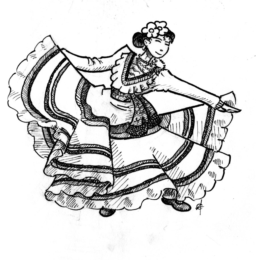 900x913 Coloring For Kids Impressive Spanish Dancing Page Pages Adults