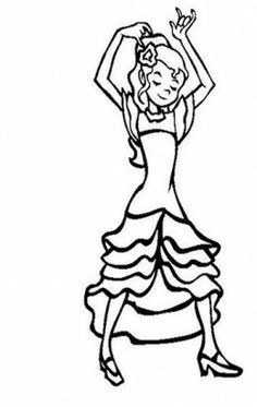 Flamenco Dancer Coloring Page