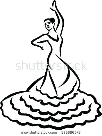 351x470 Flamenco Dancer Coloring Page Click To See Printable Version