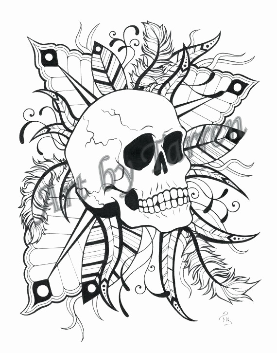 570x725 Flaming Skull Coloring Pages Leversetdujourfo Hobbit Printable