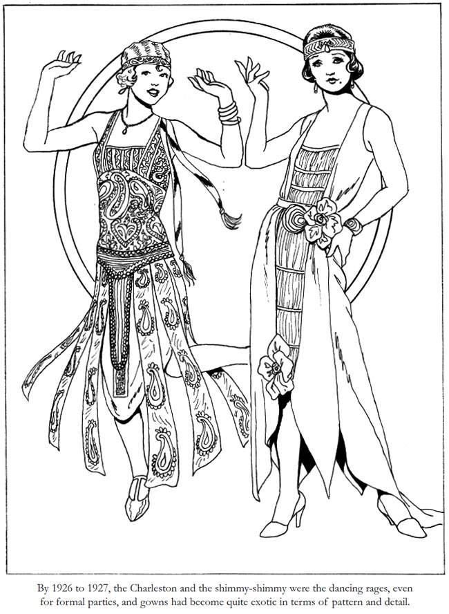 Flapper Coloring Page