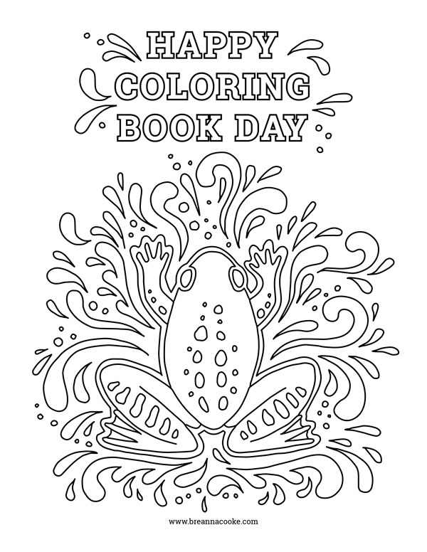 600x776 National Coloring Book Day 2015 Free Coloring Page Breanna Cooke