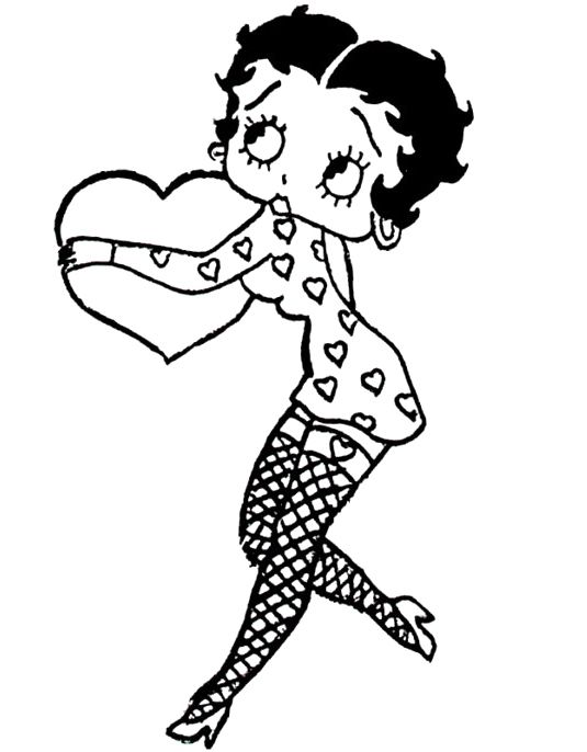 535x686 6 Excellent Betty Boop Coloring Pages