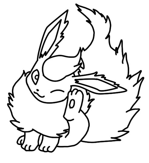 492x540 Flareon Coloring Page 3 By Bellatrixie White