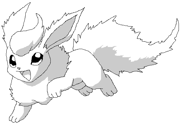 600x415 Cool Coloring Pokemon Coloring Pages Flareon For Flareon Pokemon